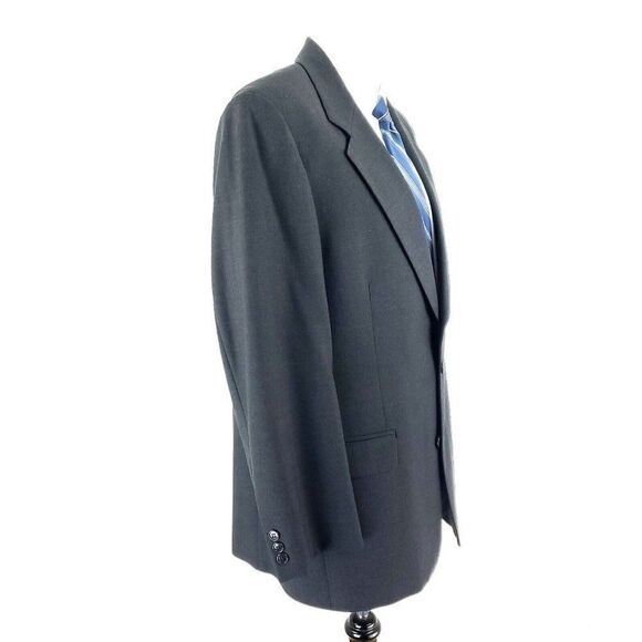 Vintage Brooks Brothers Brooksease Wool 2 Button Blazer 42R Gray Twill - Picture 6 of 11